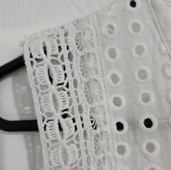 NEW Laffaire Crocheted Tank Top Women's Size Large White Cotton - Picture 8 of 15